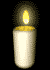 Graphic, burning candle