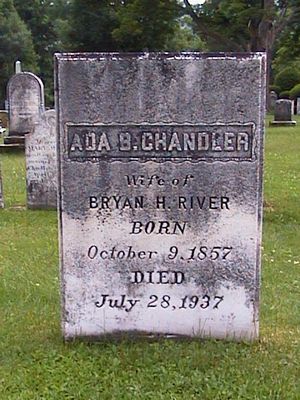 Pic, Ada Chandler River, tombstone, Bennington, Vermont